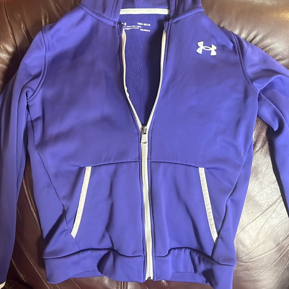 Under armor coldgear sweatshirt with zipdown